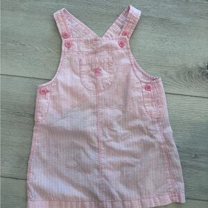 Carters Pink Striped Kids Overall Dress